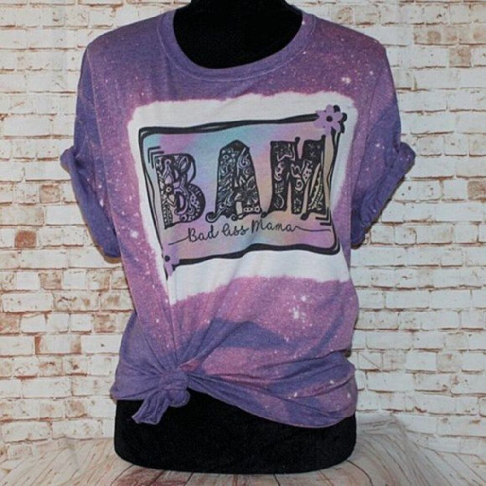 BAM Bad As Mother Bleached Graphic T-Shirt